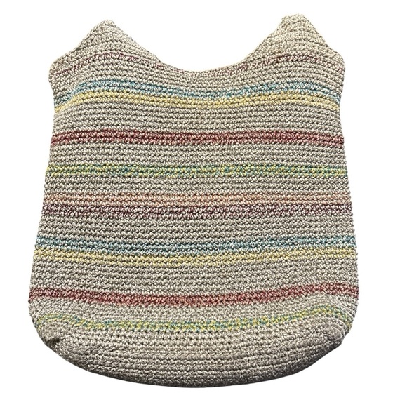 The Sak Multicolored Crochet Shoulder Bag – Boho Rainbow Stripes - Picture 2 of 5